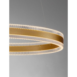 LUCES DONTERIO LE45398/40 czarna, złota lampa wisząca LED