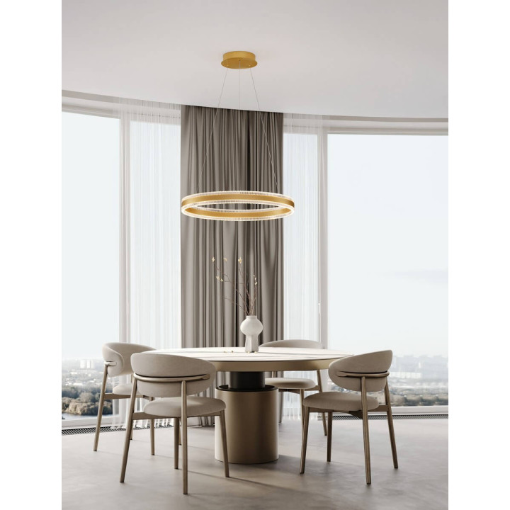 LUCES DONTERIO LE45398/40 black, gold LED pendant lamp