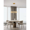 LUCES DONTERIO LE45398/40 czarna, złota lampa wisząca LED