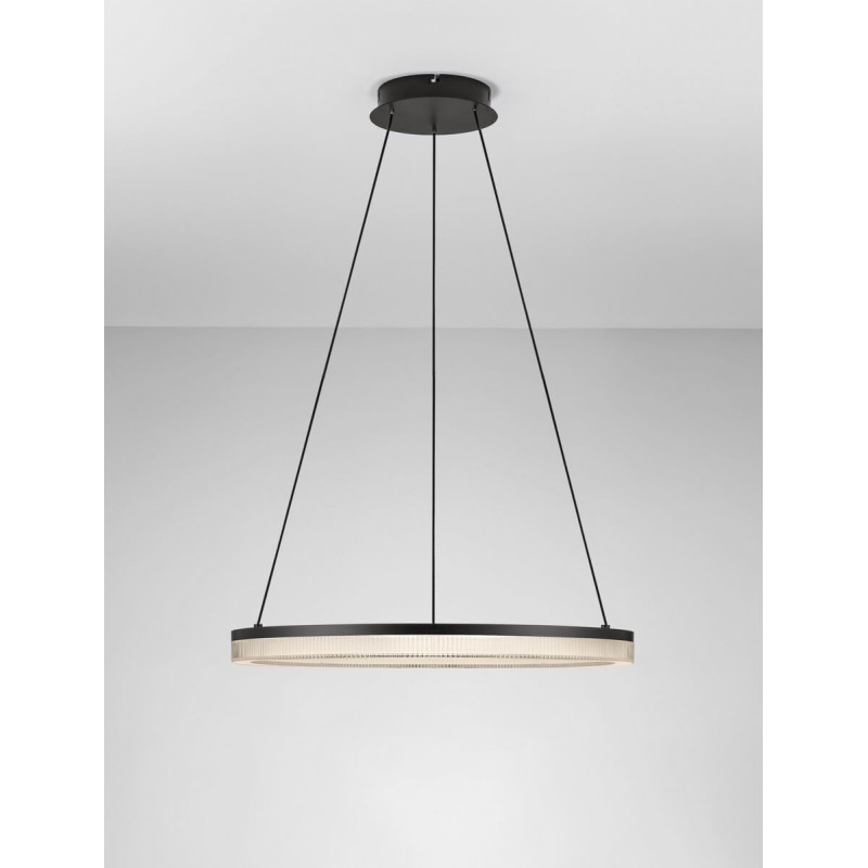 LUCES ESTARIO LE45395 okrągła lampa wisząca LED 3000K czarna