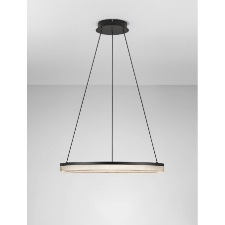 LUCES ESTARIO LE45395 okrągła lampa wisząca LED 3000K czarna LUCES ESTARIO LE45395 okrągła lampa wisząca LED 3000K czarna
