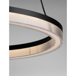 LUCES ESTARIO LE45395 okrągła lampa wisząca LED 3000K czarna