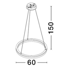 LUCES ESTARIO LE45395 okrągła lampa wisząca LED 3000K czarna