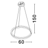 LUCES ESTARIO LE45395 okrągła lampa wisząca LED 3000K czarna