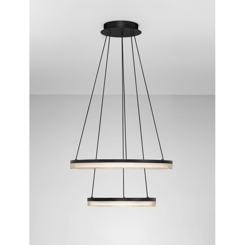 LUCES ESTARIO LE45396 lampa wisząca LED 3000K, 2 pierścienie