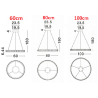 LUCES MONTALO LE45402/3/4 LED pendant lamp 60/80/100cm
