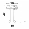 LUCES BRIOLVO LE45103 lampa stołowa LED 3500K złoto