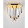LUCES PELAVRO LE45104/5 kinkiet 2xE14 srebro, złoty kryształ