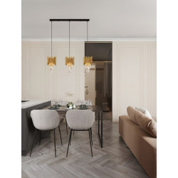 LUCES PELAVRO LE45106 lampa wisząca 3xE14 złota