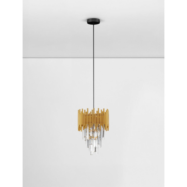LUCES PELAVRO LE45107 złota lampa wisząca żar&oacute;wka E14