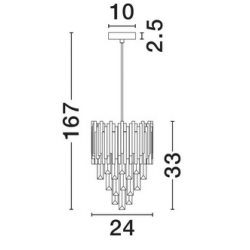 LUCES PELAVRO LE45107 gold pendant lamp E14 bulb