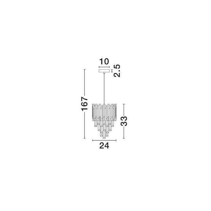 LUCES PELAVRO LE45107 złota lampa wisząca żar&oacute;wka E14