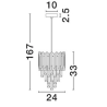 LUCES PELAVRO LE45107 złota lampa wisząca żarówka E14
