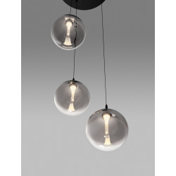 LUCES LURVELA LE45129/33 LED hanging lamp balls grey, gold