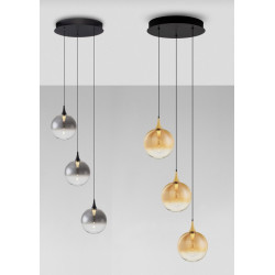 LUCES LURVELA LE45129/33 lampa wisząca LED kule szara, złota