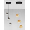 LUCES LURVELA LE45129/33 lampa wisząca LED kule szara, złota