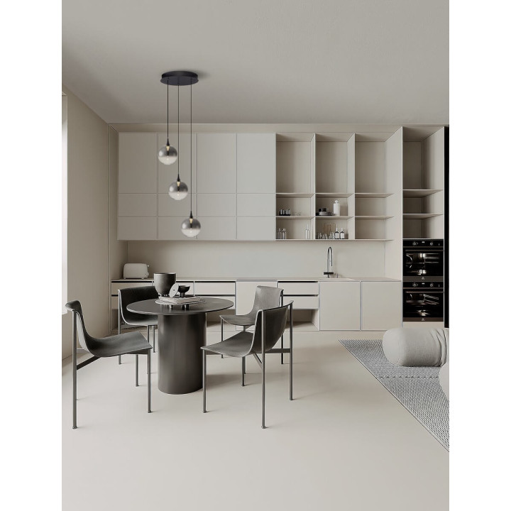 LUCES LURVELA LE45129/33 lampa wisząca LED kule szara, złota