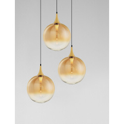LUCES LURVELA LE45129/33 lampa wisząca LED kule szara, złota
