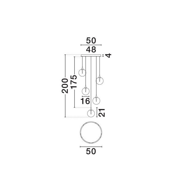 LUCES LURVELA LE45130/34 lampa wisząca LED 3000K kule
