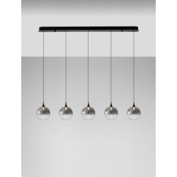 LUCES LURVELA LE45131/5 lampa wisząca LED 3000K szara, złota