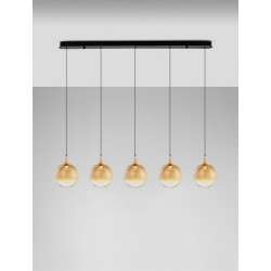 LUCES LURVELA LE45131/5 LED pendant lamp 3000K grey, gold