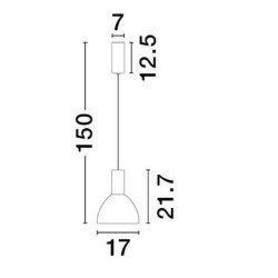 LUCES SARDUNO LE45136 lampa wisząca LED 3000K złoto/szarość