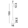 LUCES SARDUNO LE45137 lampa wisząca LED stożkowy klosz