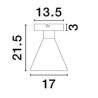 LUCES SARDUNO LE45143 lampa sufitowa LED 8W, 3000K, glamour