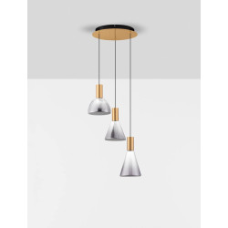 LUCES SARDUNO LE45138 lampa wisząca LED 20W 3 klosze