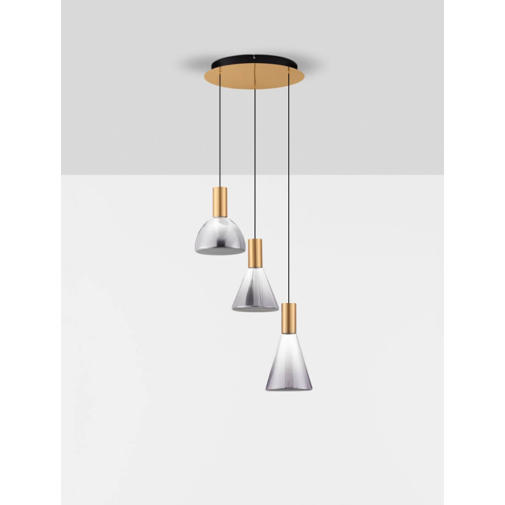 LUCES SARDUNO LE45138 lampa wisząca LED 20W 3 klosze