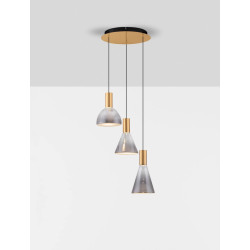 LUCES SARDUNO LE45138 LED pendant lamp 20W 3 lampshades
