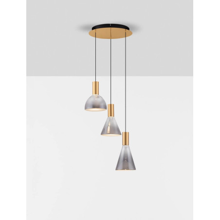 LUCES SARDUNO LE45138 lampa wisząca LED 20W 3 klosze LUCES SARDUNO LE45138 lampa wisząca LED 20W 3 klosze