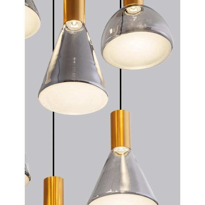 LUCES SARDUNO LE45139 LED pendant lamp 3000K gold, gray