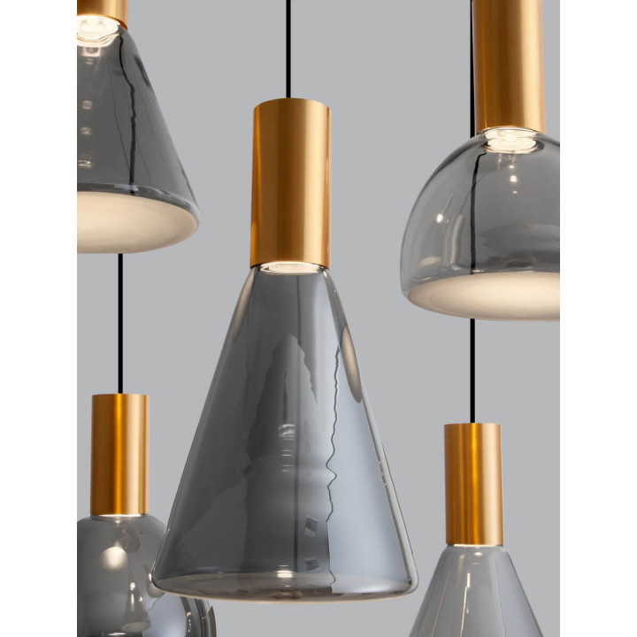 LUCES SARDUNO LE45139 LED pendant lamp 3000K gold, gray