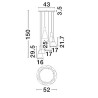 LUCES SARDUNO LE45139 lampa wisząca LED 3000K złoto, szarość