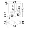 LUCES SARDUNO LE45141 lampa wisząca LED 47W, 3000K