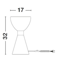LUCES TARABUCO LE44686 LED table lamp 8W gold and grey