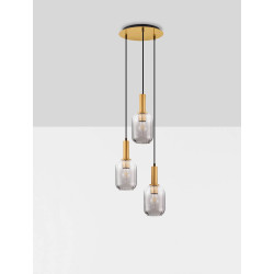 LUCES QUERISA LE45216 lampa wisząca z 3xE27 szklane klosze