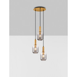 LUCES QUERISA LE45216 hanging lamp with 3xE27 glass shades