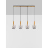 LUCES QUERISA LE45217 lampa wisząca z 4 kloszami złoto-szary
