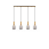 LUCES QUERISA LE45217 lampa wisząca z 4 kloszami złoto-szary