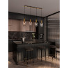 LUCES QUERISA LE45217 pendant lamp with 4 lampshades gold-gray