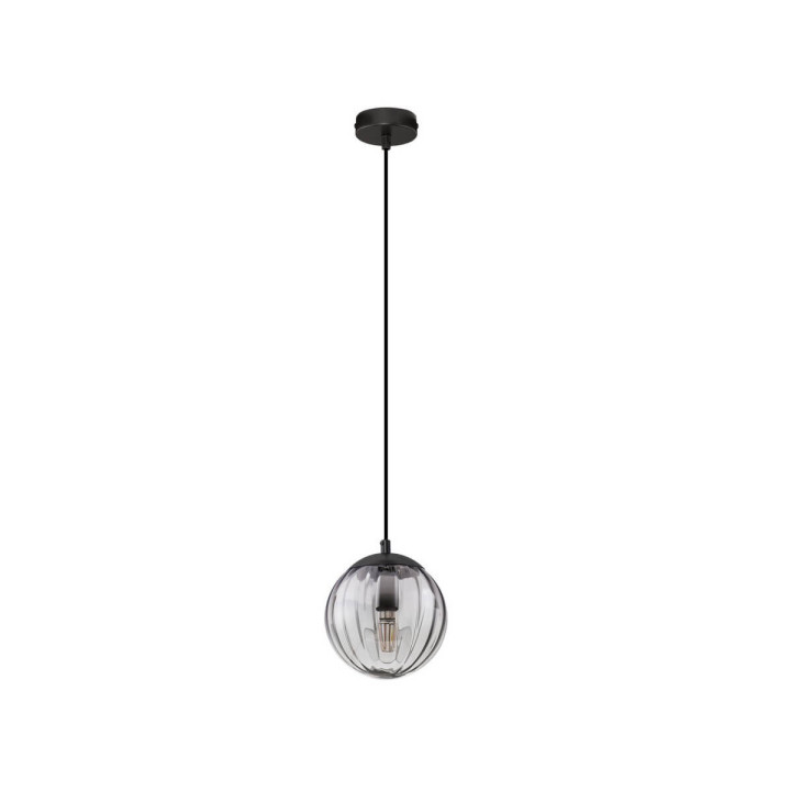 LUCES CELONDA LE45218 pendant lamp E27 black glass shade