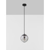 LUCES CELONDA LE45218 pendant lamp E27 black glass shade