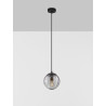 LUCES CELONDA LE45218 pendant lamp E27 black glass shade