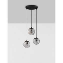 LUCES CELONDA LE45219 hanging lamp 3xE27 ball black