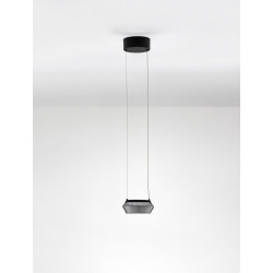 LUCES OVANIRA LE45194 nowoczesna czarna lampa wisząca LED 8W