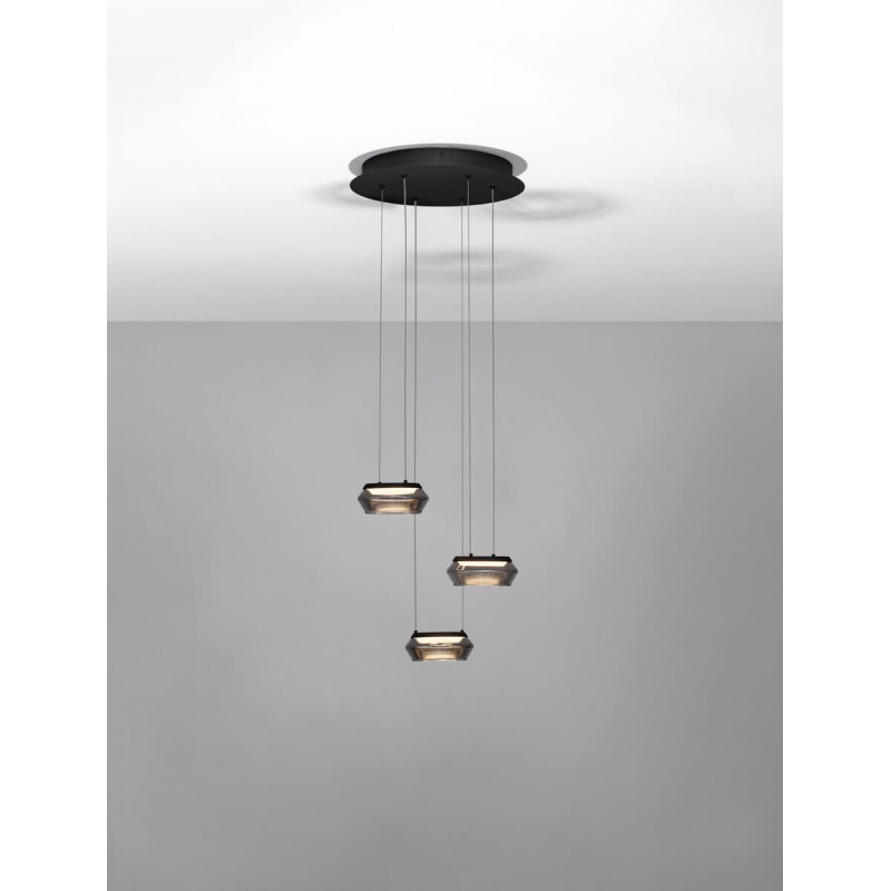 LUCES OVANIRA LE45195 LED pendant lamp 3000K 3 lampshades