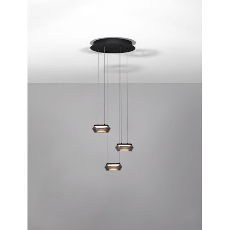 LUCES OVANIRA LE45195 LED pendant lamp 3000K 3 lampshades LUCES OVANIRA LE45195 LED pendant lamp 3000K 3 lampshades