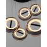 LUCES OVANIRA LE45196 hanging lamp black LED 3000K 5 lampshades